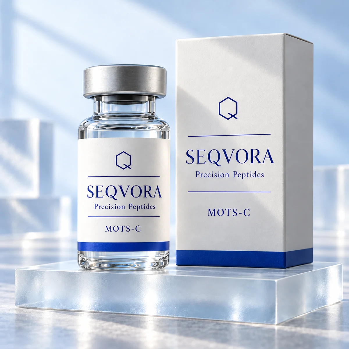 MOTS-C — SEQVORA packaging concept in white and blue