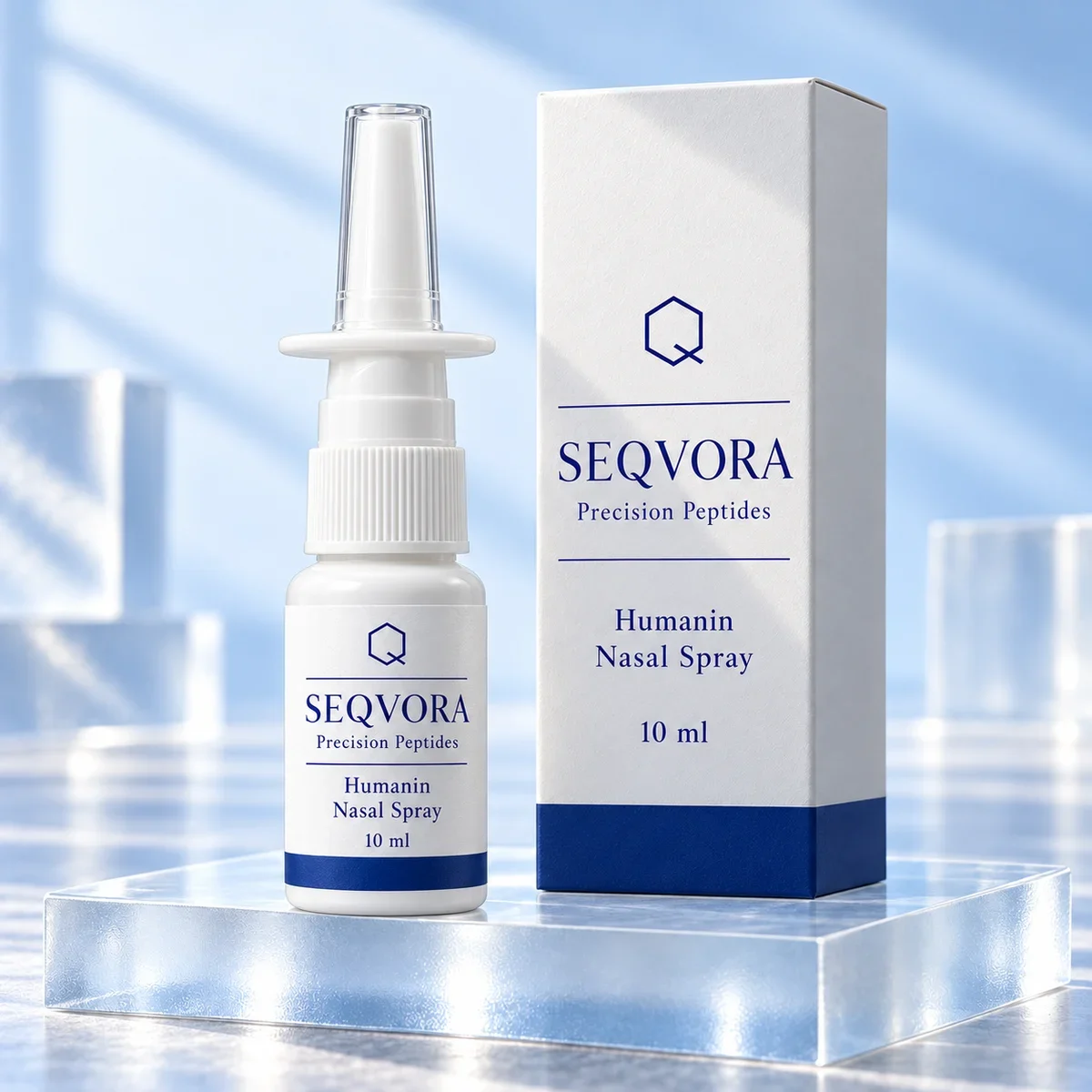 Humanin Nasal Spray, 10 ml — SEQVORA packaging visualization
