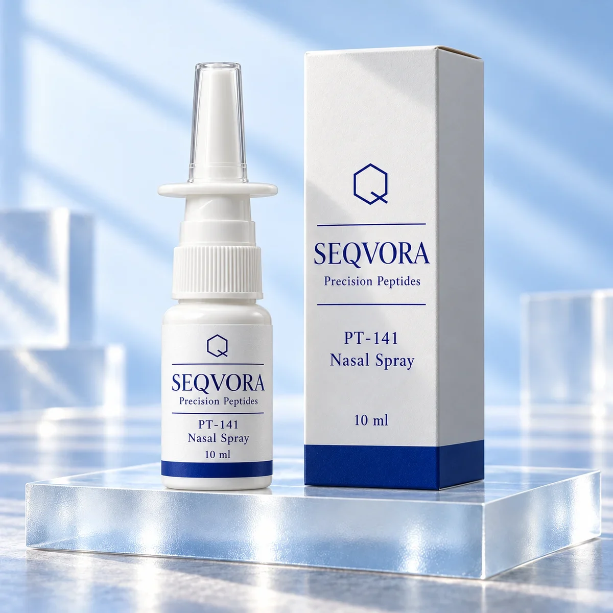 PT-141 Nasal Spray, 10 ml — SEQVORA packaging visualization