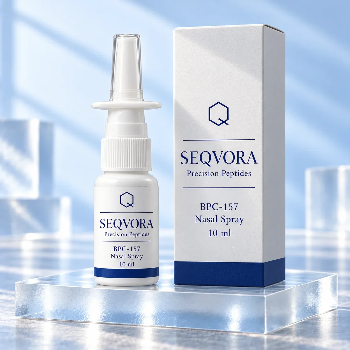 BPC-157 Nasal Spray, 10 ml — SEQVORA packaging visualization