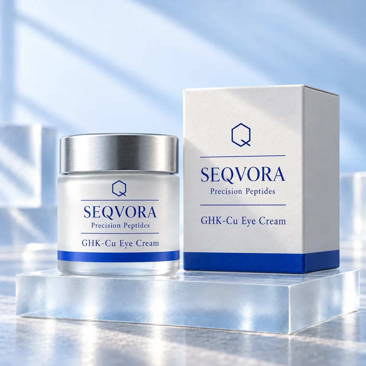 SEQVORA packaging concept: GHK-Cu Eye Cream