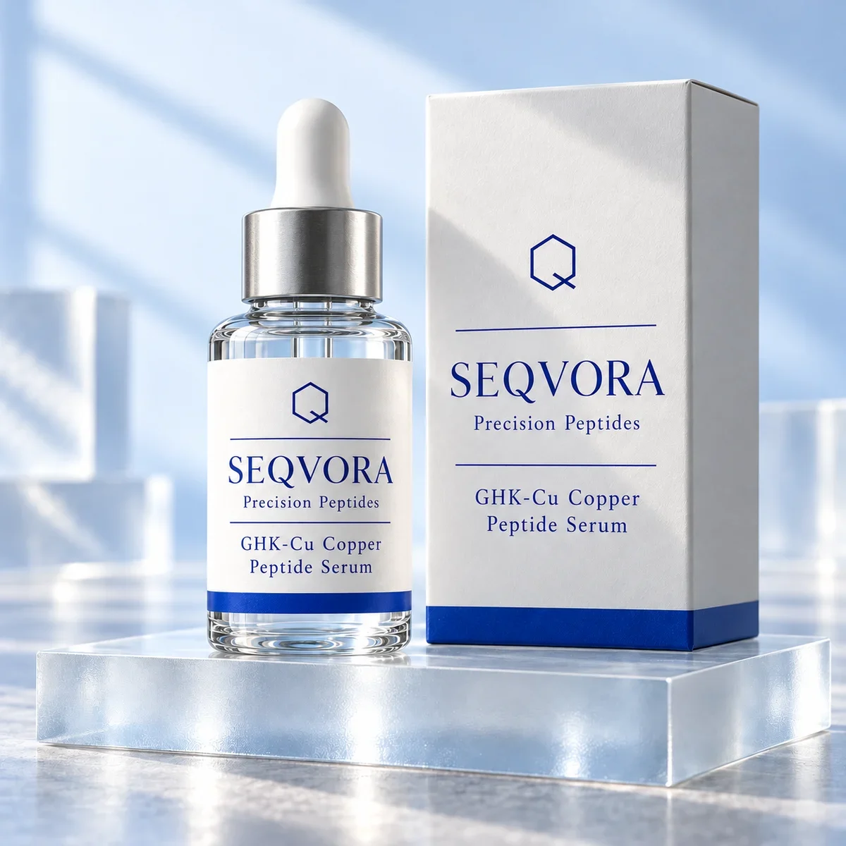 SEQVORA packaging concept: GHK-Cu Copper Peptide Serum